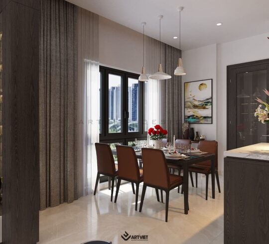 Thiết kế nội thất nhà Sơn Tây - khách bếp - 3