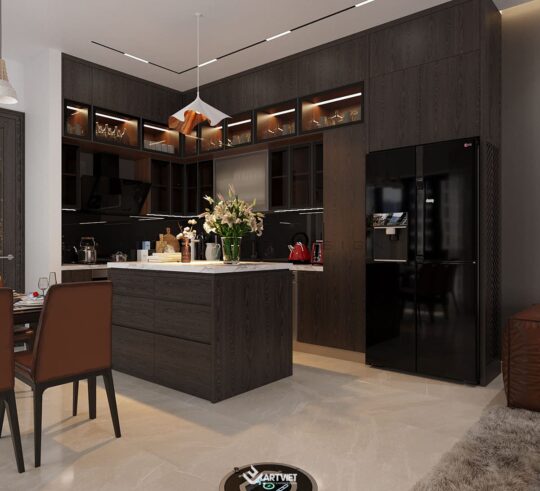 Thiết kế nội thất nhà Sơn Tây - khách bếp - 5