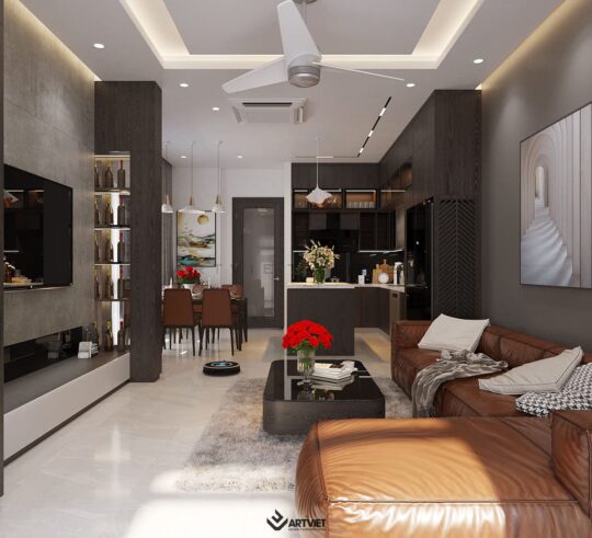 Thiết kế nội thất nhà Sơn Tây - khách bếp - 7