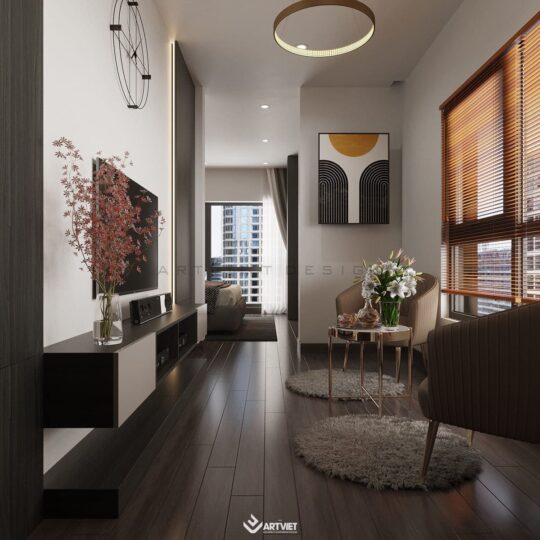 Thiết kế nội thất nhà Sơn Tây - phòng ngủ master - 1