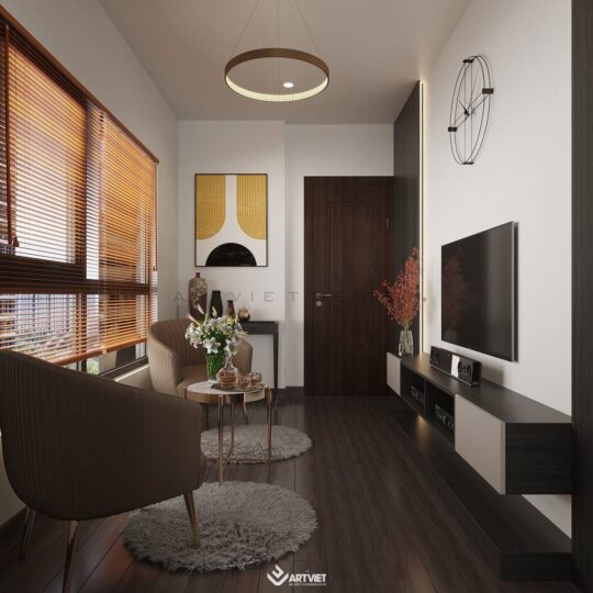 Thiết kế nội thất nhà Sơn Tây - phòng ngủ master - 2