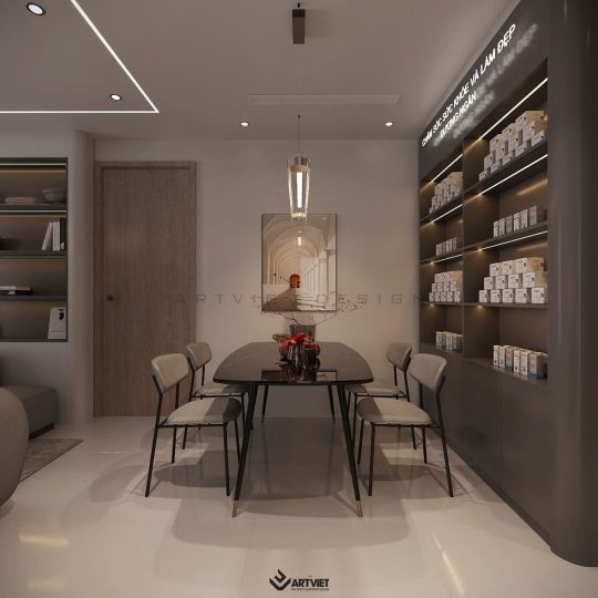 Thiết kế nội thất chung cư Khai Sơn - Thượng Thanh, Long Biên - Phòng khách (5)