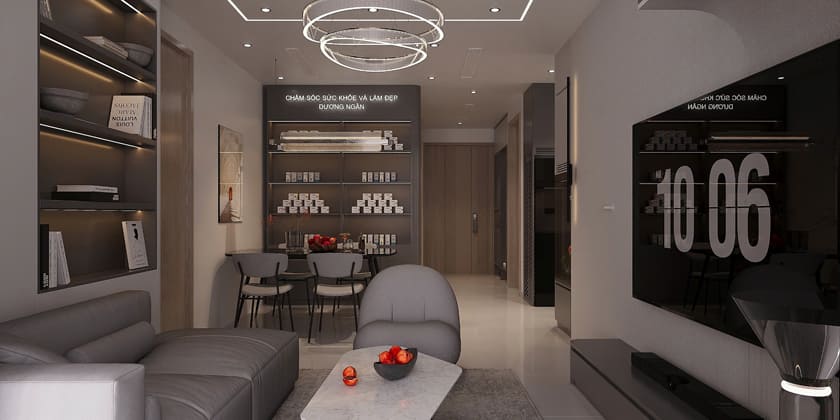 Thiết kế nội thất chung cư Khai Sơn - Thượng Thanh, Long Biên