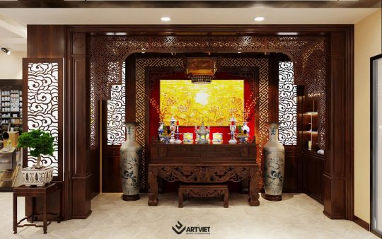 Thiết kế nội thất cửa hàng gốm sứ Hoà Lan - Bát Tràng (10)