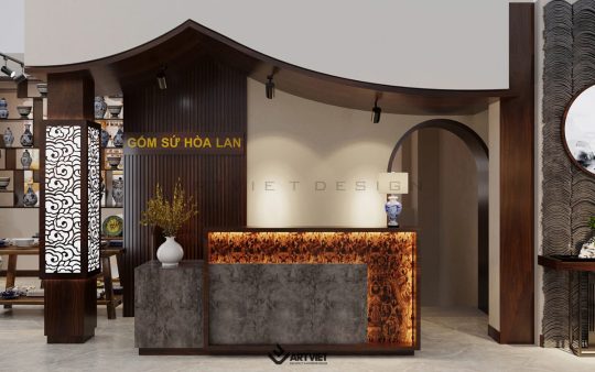 Thiết kế nội thất cửa hàng gốm sứ Hoà Lan - Bát Tràng (11)