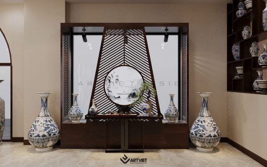 Thiết kế nội thất cửa hàng gốm sứ Hoà Lan - Bát Tràng (8)