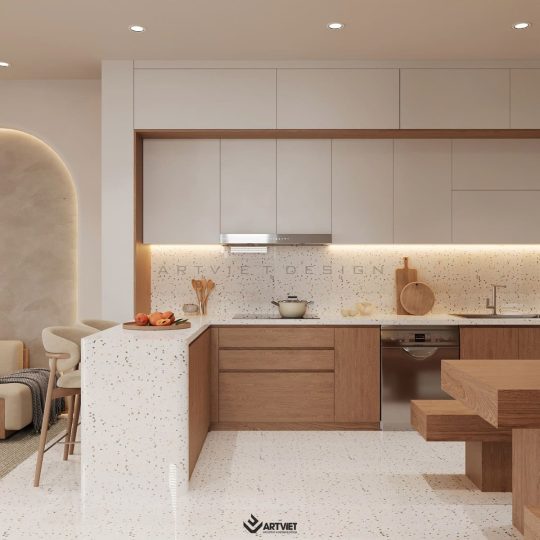 Thiết kế nội thất nhà ở Sóc Sơn - bếp 1