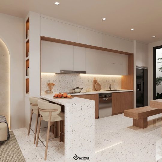 Thiết kế nội thất nhà ở Sóc Sơn - bếp 3