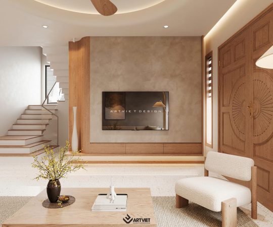 Thiết kế nội thất nhà ở Sóc Sơn - phòng khách 4