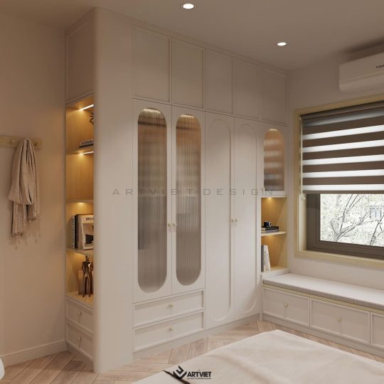 Thiết kế nội thất nhà ở Sóc Sơn - phòng ngủ 1 (4)