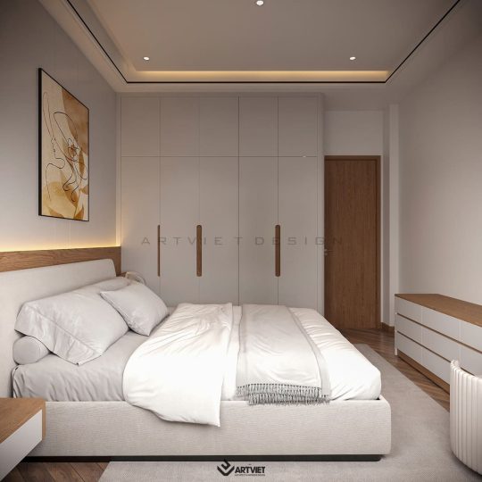 Thiết kế nội thất nhà ở Sóc Sơn - phòng ngủ 2 (2)