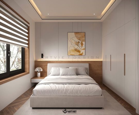 Thiết kế nội thất nhà ở Sóc Sơn - phòng ngủ 2 (3)