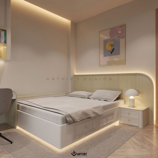 Thiết kế nội thất nhà ở Sóc Sơn - phòng ngủ 3 (3)