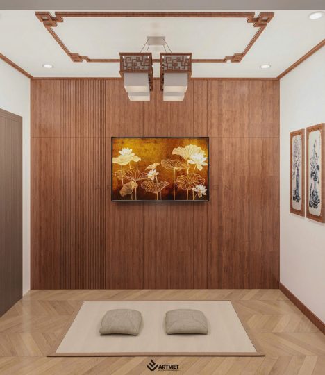 Thiết kế nội thất nhà ở Sóc Sơn - phòng thờ 1