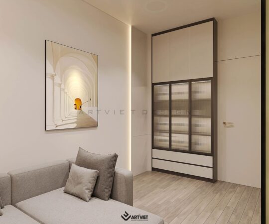 Thiết kế nội thất nhà ở – Xóm 6 Giang Cao, Bát Tràng - phòng khách bếp - 2