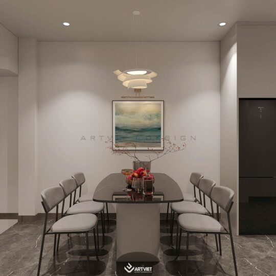 Thiết kế nội thất nhà ở – Xóm 6 Giang Cao, Bát Tràng - phòng khách bếp - 4