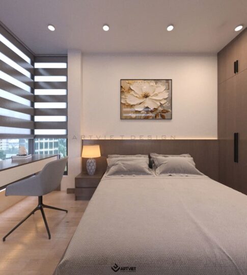 Thiết kế nội thất nhà ở – Xóm 6 Giang Cao, Bát Tràng - phòng ngủ bố mẹ - 2