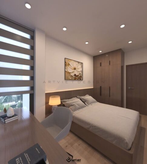 Thiết kế nội thất nhà ở – Xóm 6 Giang Cao, Bát Tràng - phòng ngủ bố mẹ - 3