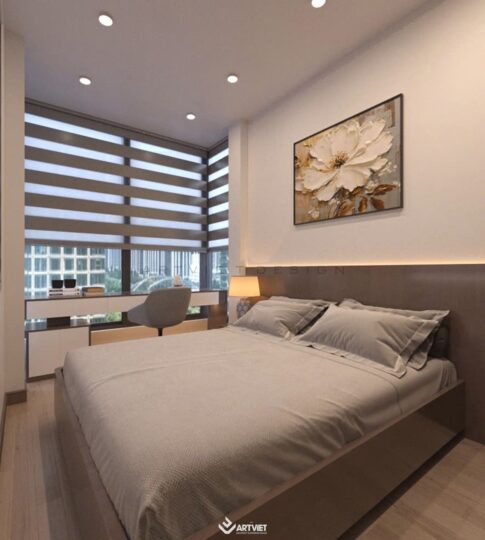 Thiết kế nội thất nhà ở – Xóm 6 Giang Cao, Bát Tràng - phòng ngủ bố mẹ - 4