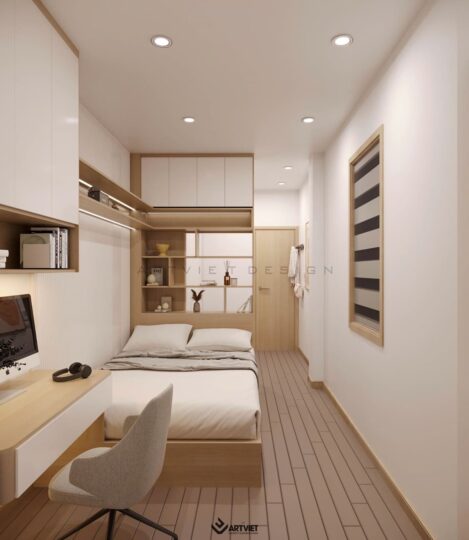 Thiết kế nội thất nhà ở – Xóm 6 Giang Cao, Bát Tràng - phòng ngủ con - 2