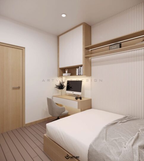 Thiết kế nội thất nhà ở – Xóm 6 Giang Cao, Bát Tràng - phòng ngủ con - 4