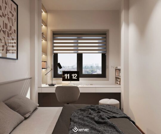 Thiết kế nội thất nhà ở – Xóm 6 Giang Cao, Bát Tràng - phòng ngủ master - 4