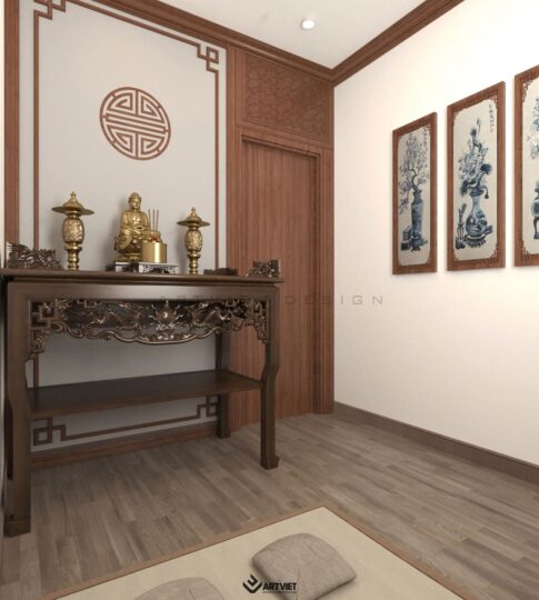 Thiết kế nội thất nhà ở – Xóm 6 Giang Cao, Bát Tràng - phòng thờ - 2