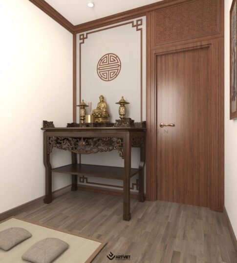 Thiết kế nội thất nhà ở – Xóm 6 Giang Cao, Bát Tràng - phòng thờ - 3