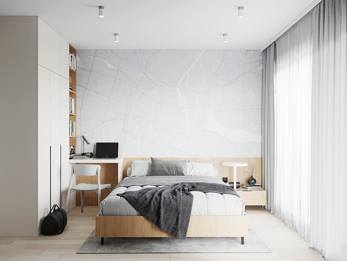 Phòng ngủ phong cách thiết kế Metallic