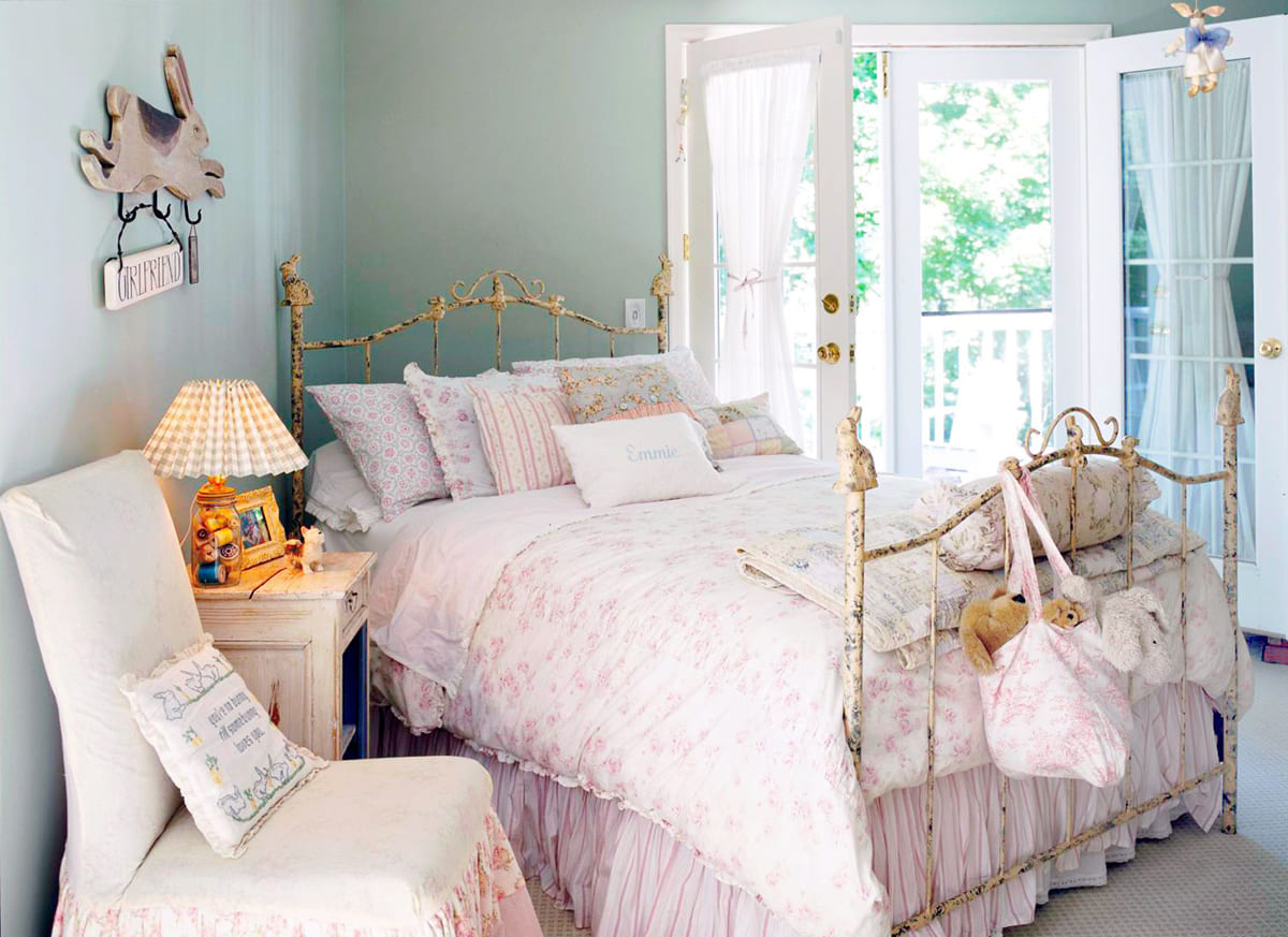 phòng ngủ phong cách thiết kế Shabby Chic