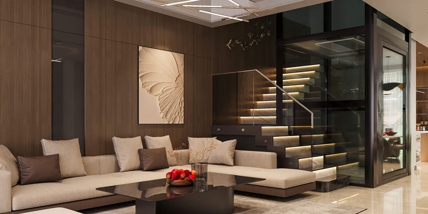 Thiết kế nội thất biện thự Tình Quang - Long Biên