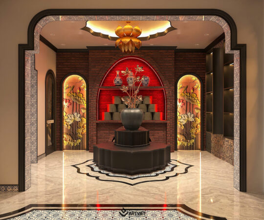 Nội thất biệt thự Bát Tràng - Phòng khách - 1