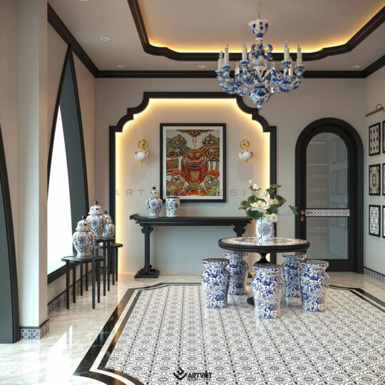 Nội thất biệt thự Bát Tràng - Phòng khách - 12