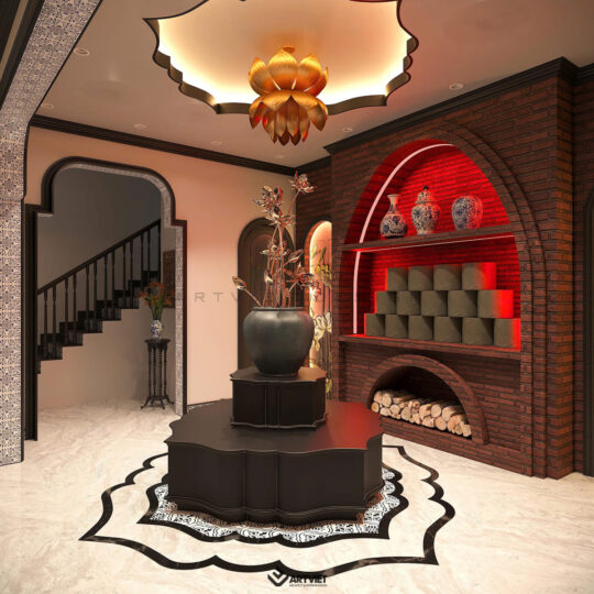 Nội thất biệt thự Bát Tràng - Phòng khách - 4