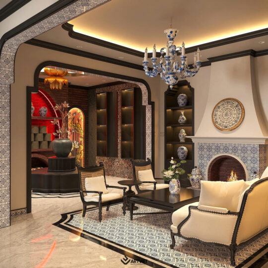 Nội thất biệt thự Bát Tràng - Phòng khách - 8