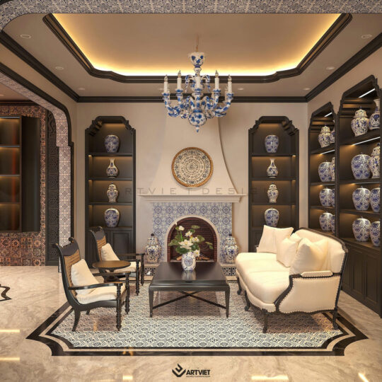 Nội thất biệt thự Bát Tràng - Phòng khách - 9