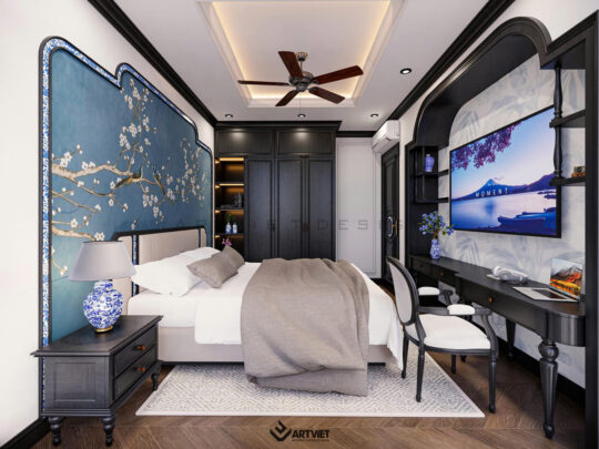 Nội thất biệt thự Bát Tràng - Phòng ngủ con trai lớn - 4