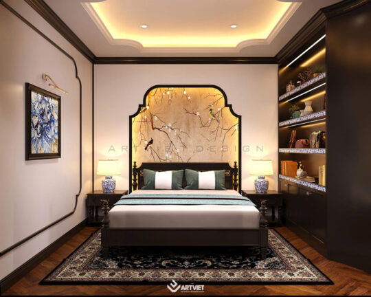 Nội thất biệt thự Bát Tràng - Phòng ngủ master - 5