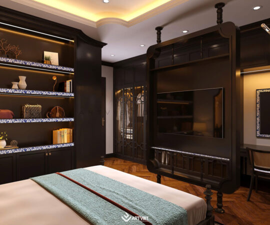 Nội thất biệt thự Bát Tràng - Phòng ngủ master - 7