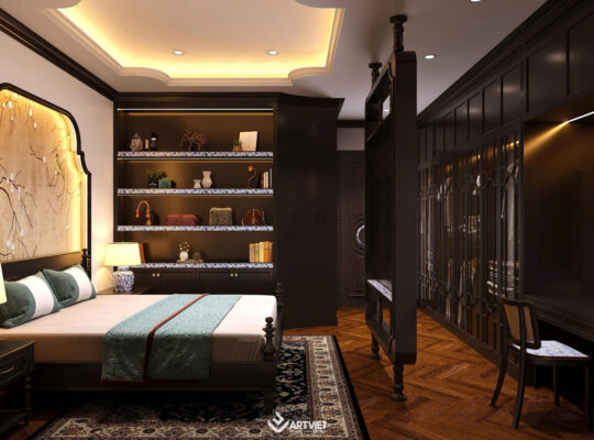 Nội thất biệt thự Bát Tràng - Phòng ngủ master - 8