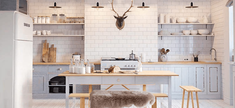 Bếp phong cách nội thất Hygge