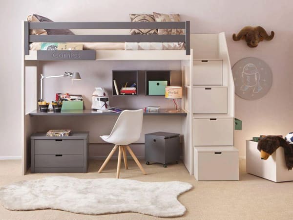 Giường tầng kết hợp bàn làm việc