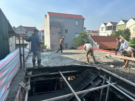 Thi công biệt thự Tình Quang Long biên - tầng 1 - 4