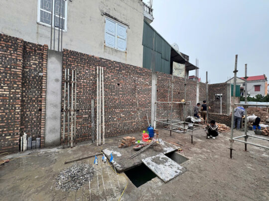 Thi công biệt thự Tình Quang Long biên - tầng 1 - 6