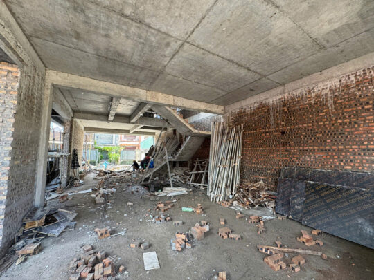 Thi công biệt thự Tình Quang Long biên - tầng 2 - 6