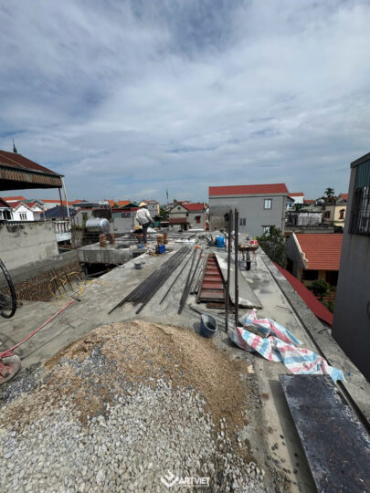 Thi công biệt thự Tình Quang Long biên - tầng 2 - 8