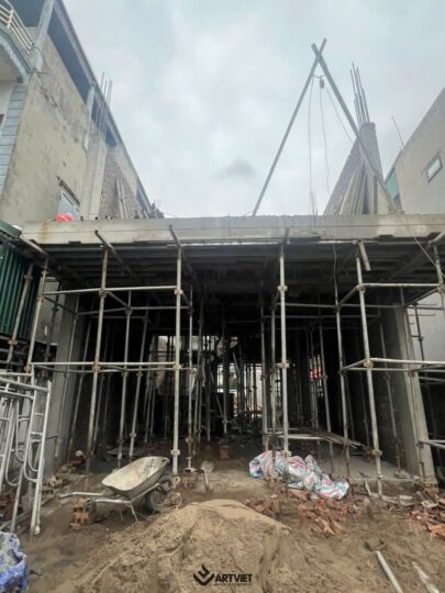 Thi công biệt thự Tình Quang Long biên - tầng 2 - 9