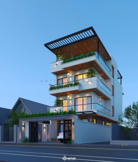 Thiết kế kiến trúc biệt thự hiện đại tại Tình Quang - Long Biên - 1