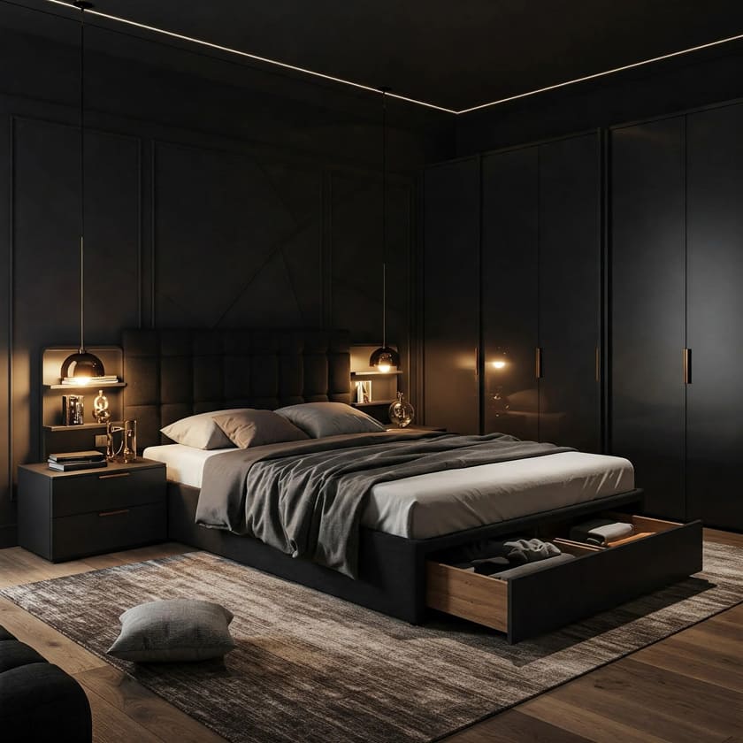 Phòng ngủ phong cách Modern Luxe